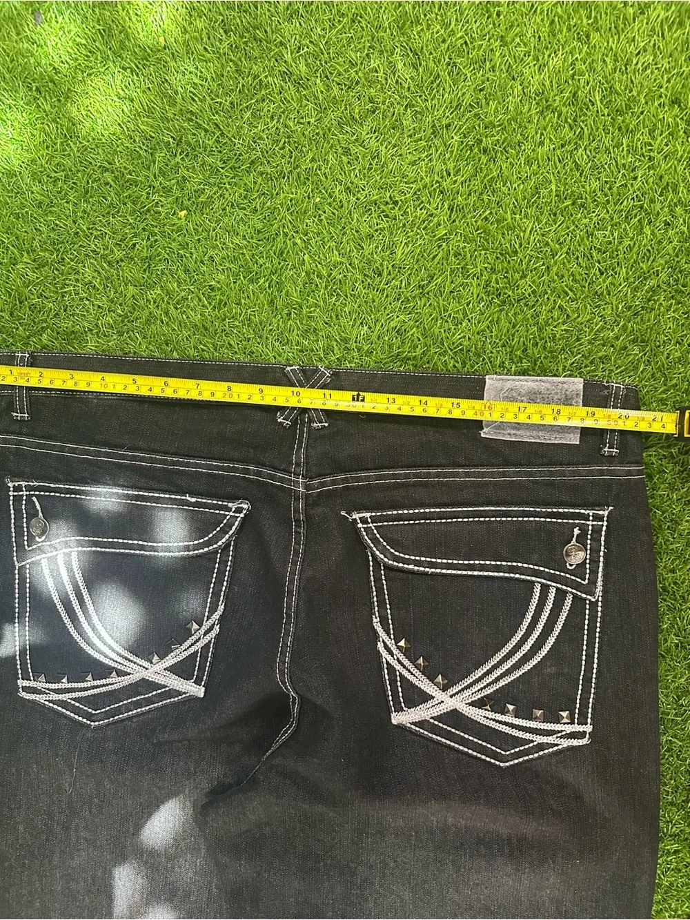 Y2k Old skool Jeans with Contrast Stitching